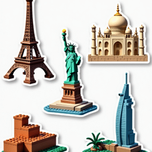 Global Landmarks - Sticker Sheet v7